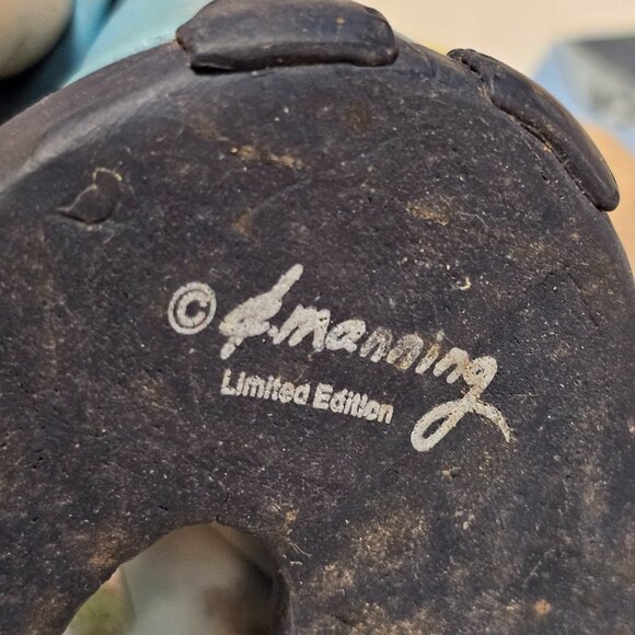 Decor Display Male Postal Worker Man Post Office D. Manning Art Shelf Sitter - Picture 3 of 7